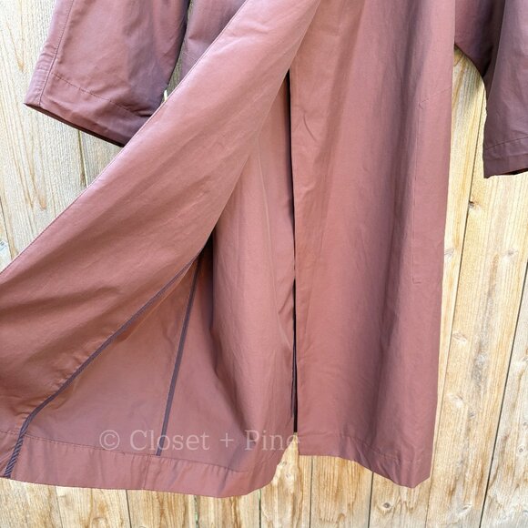 Caron Callahan Sarafina Trench Coat Claret Maroon One Size Small Medium‎ Large - Picture 13 of 16